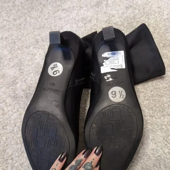 Black Sock Goth Boots - Picture 2 of 5